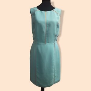 Gianni Bini Mint Green Fitted Dress Satin Accent Size 12 NWOT
